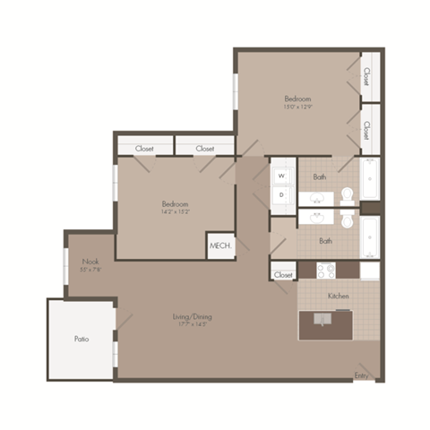 a floor plan of aria